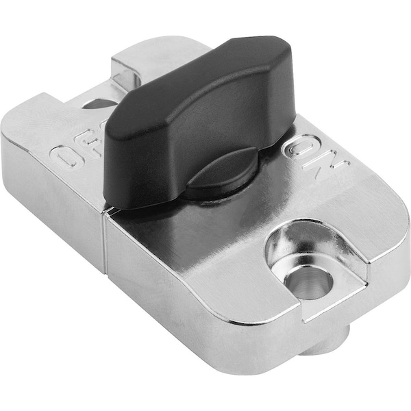 Kipp Sliding Clamp Oblong Hole Zinc, Black, Comp:Thermoplastic T=6 K1070.61 - main